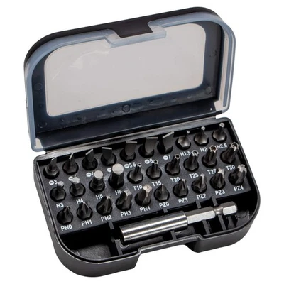 Bitsatz Bit Box mit Gürtelclip Bit-Sortiment 31tlg. Magnetbithalter PH PZ SL H T - Bild 1 von 4