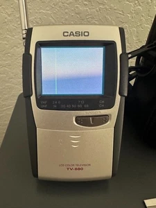 Casio TV-880B Portable 2.3" LCD Mini Color TV Storge Bag POWERS ON - Picture 1 of 9