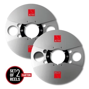 Set 2 x 10,5" ATM Aluminium Reel-to-Reel Spulen - Vintage Design, Leicht & Stark - Afbeelding 1 van 7