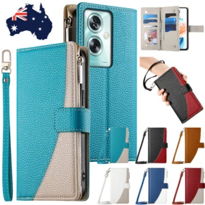 For OPPO Reno 13 12 Pro 11F A80 A79 A60 A40 Case Wallet Leather Flip Cover Strap - Picture 1 of 65