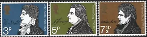 1971 Sg 884/886 Literarische Jubiläen (2. Serie) postfrisch - Bild 1 von 2
