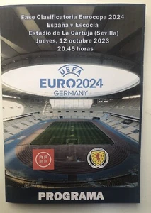 SPAIN v SCOTLAND - EUROPEAN CHAMPSHIP QUALIFIER -12/10/2023 UNOFFICIAL PROGRAMME - Picture 1 of 4