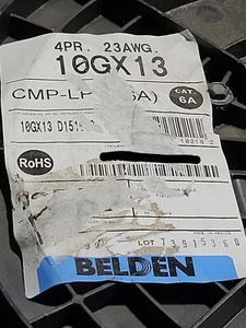 Belden 10GX13 23/4P 625MHz Cat6A Enhanced U/UTP Networking Cable CMP Blue /50ft - Picture 1 of 12