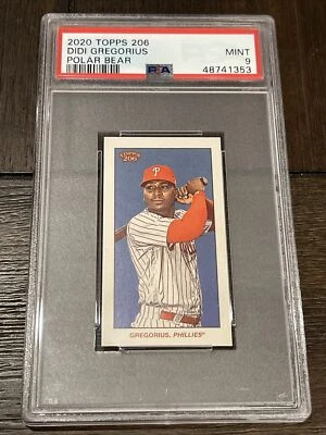 Didi Gregorius 2020 Topps 206 Polar Bear Back 33 Made PSA 9 Mint Pop 1 1/1 - Image 1 of 2