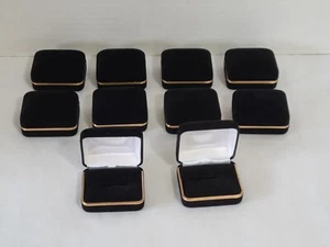 Ring Gift Box Black Velvet (Box Only) - Lot of 10 - Picture 1 of 5