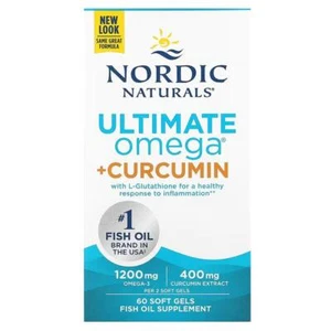 Nordic Naturals, Ultimate Omega + Curcumina, 60 geles suaves - Imagen 1 de 2