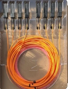 5 m (16 pieds) 40G QSFP + vers QSFP + lot de 4 câbles optiques actifs - Photo 1/4