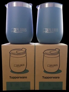 (2er-Pack) Tupperware Xploris Thermobecher Tasse 8 Unzen - türkis - Bild 1 von 12