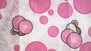 monkey bobby jack fun fabric bubble piece 24 by 13 inch pink white - Picture 1 of 2