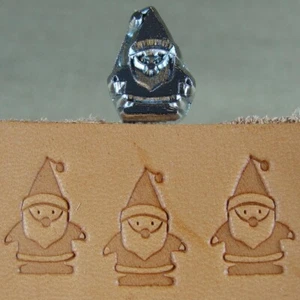 Estampilla artesanal de Japón - #E593 de Navidad de Santa Gnome (herramienta de estampado de cuero) - Imagen 1 de 5