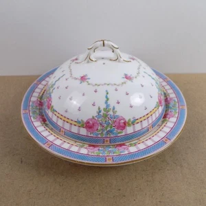 Royal Worcester Frühstück Pfannkuchen Schale C656 L. Straus & Sons New York Rosa Rosen - Bild 1 von 6