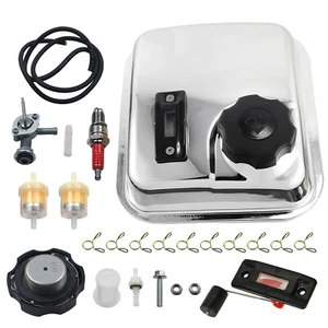 Upgrade Chrome Gas Fuel Tank with Fuel Level Gauge fit Predator 212cc hemi - Picture 1 of 6