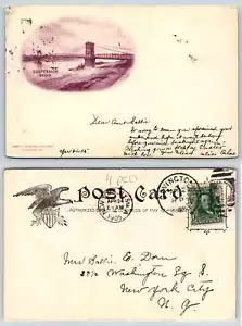 Tarjeta postal S137 Cincinnati Ohio SUSPENSION BRIDGE 1905 - Imagen 1 de 1
