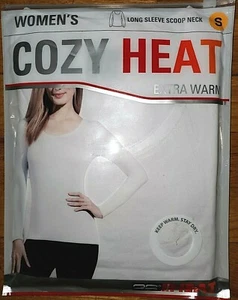 32 Grados Para mujeres Acogedor Calor Extra Cálido Base Capa Cuello Cuchara Prenda para el torso Blanco Pequeño - Imagen 1 de 2