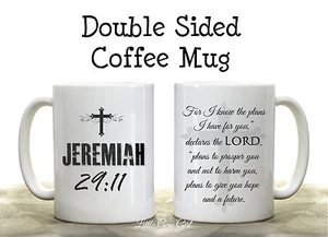 Bible Verse Jeremiah 29:11 Coffee Mug Christian Prayer Proverbs Coffee Cup Gift - Picture 1 of 3