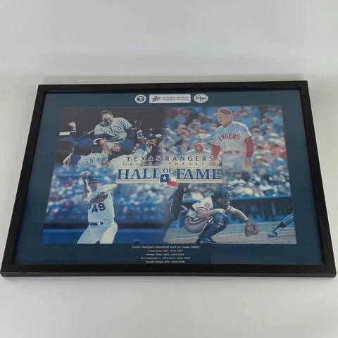 Texas Rangers MLB 2003 Baseball Hall of Fame Dr Pepper Poster Nolan Ryan Framed Cover