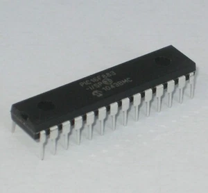 PIC16F883-I/SP Microchip MCU ╍ 20MHz ICSP SPI I2C MSSP EUSART ADC DIP28 - Picture 1 of 1