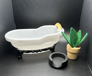 Kid Kraft White w/ Gold Plastic Doll House Bathtub Bathroom Replacement Piece - Picture 1 of 12
