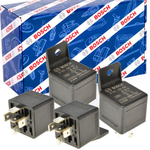 4x Bosch 0332209150 Universal Relay Switch Working Current 12V 30A 5-Pin
