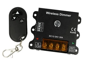 Led Dimmer PWM 12V 24V 30A Con Telecomando RF Wireless Frequenza PWM e Dimming - Imagen 1 de 3