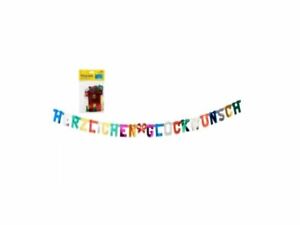 Stylex Girlande Partygirlande 2,50 m "Herzlichen Glückwunsch" Buchstabenkette