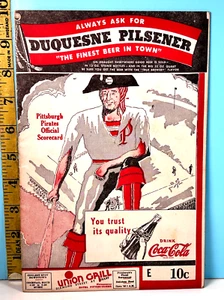 🔥 1943 Pittsburgh Pirates Baseball Program vs Giants HIGH GRADE!🔥 Hubbell, Ott - Picture 1 of 5
