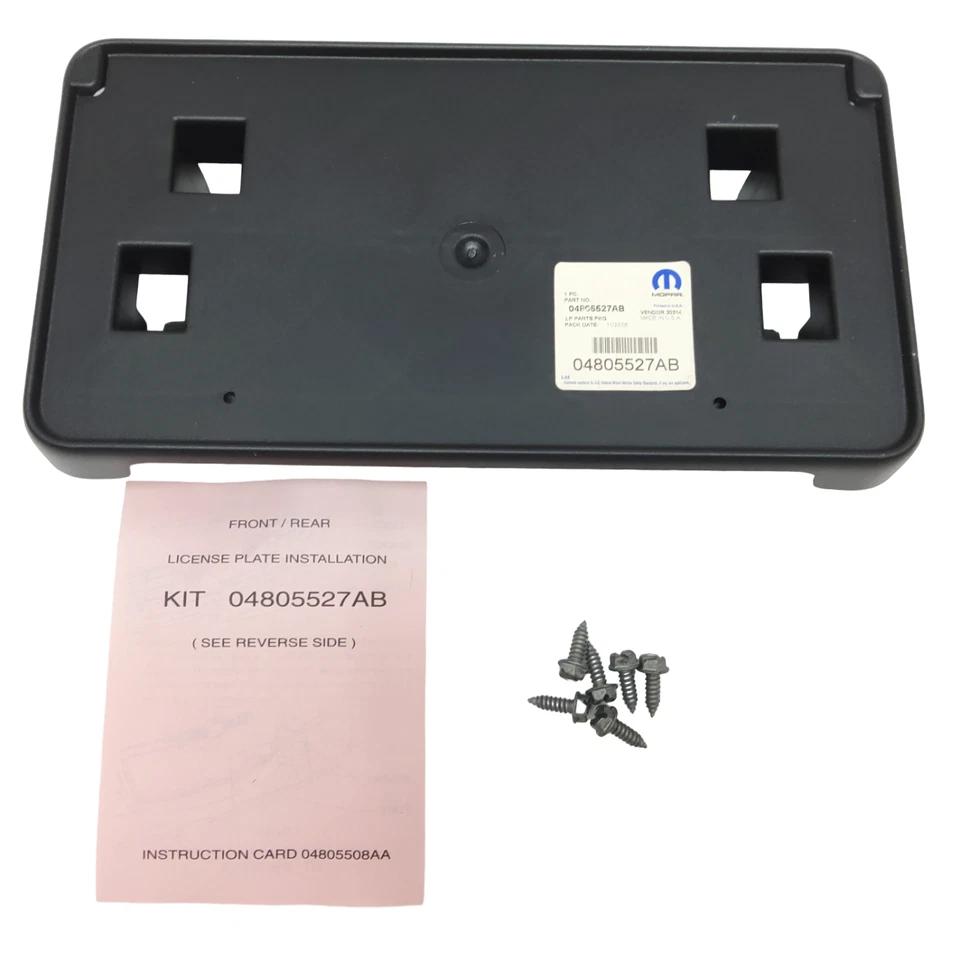 New Chrysler 04805527AB Plastic Front License Plate Mount Bracket 2003 Sebring - Изображение 1 из 4