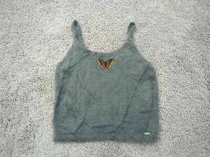 Hollister Tank Top Women's Small Butterfly soft and fuzzy - Picture 1 of 10