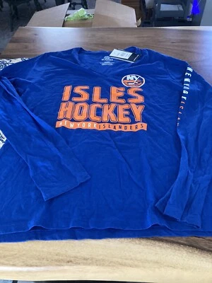 WOMENS NHL FANATICS NEW YORK ISLANDERS LONG SLEEVE Shirt XL BLUE NWT - Image 1 of 4