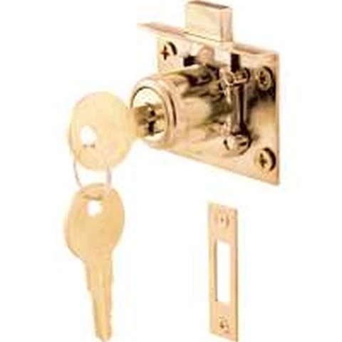 NEW Prime Line U 10666 BRASS PLATED Drawer and Cabinet CAM Lock Mortise 4731410 Cover
