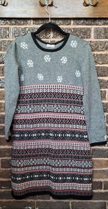 Hannah Andersson Girls Embroidered Snowflake Sweater Dress Size 160 (13-14 US) - Picture 1 of 10