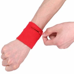 Running Wrist Wallet Elastic Sport Wristband For Gym Key Holder - Picture 1 of 9