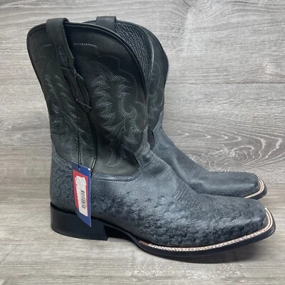 Botas ocidentais masculinas Tony Lama Rancho couro avestruz puxar tamanho 13 D - Imagem 1 de 4