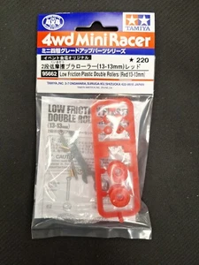 Tamiya 95662 Low Friction Plastic Double Rollers Red 13 MM New - Picture 1 of 2