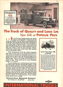 VINTAGE 1932 INTERNATIONAL HARVESTER COMPANY LKW DRUCK ANZEIGE - Bild 1 von 1