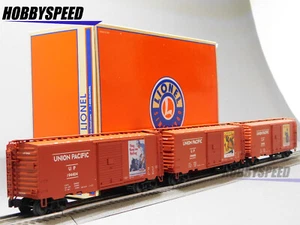 LIONEL UNION PACIFIC WWII BOXCAR ART PS1 PACK #2 O GAUGE 3 CAR SET 2442020 NEW - Picture 1 of 18
