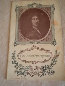 Programa De Colección Teatro Comedia Francesa Padre Diciembre 1909 Art Nouveau - Imagen 1 de 6