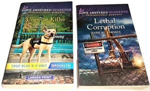 Love Inspired Suspense Books - Lot of 2 - Copy Cat Killer & Lethal Corruption - Bild 1 von 4