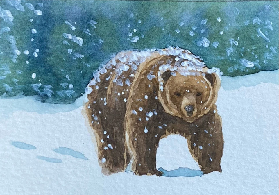 ACEO Original Mixed Media Painting Art - Image 1 of 1