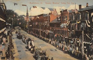 Brattleboro, Vermont "Hooker Weather" Valley Fair Day 1909 seltene alte Postkarte - Bild 1 von 2