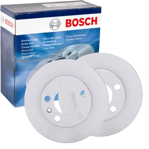 2X BOSCH BREMSSCHEIBEN 232mm VOLL HINTEN PASSEND FÜR AUDI A1 A2 A3 TT SEAT - Bild 1 von 6