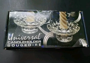 Universal 2 Piece Candleholder Set Glass - Picture 1 of 5