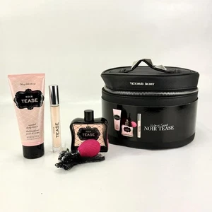 Victoria's Secret Noir Tease Gift Set Bag: Body Lotion + Eau de Parfum + Roller  - Picture 1 of 7