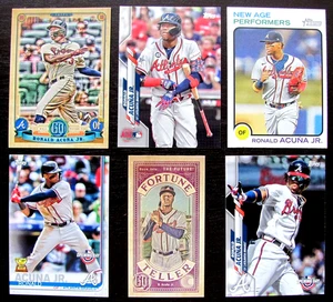 ⚾ 2019-22 Topps RONALD ACUNA JR. 6 Card Lot Braves - Picture 1 of 3