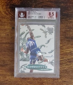 1996-97 Fleer Metal Karl Malone Precious Metal BGS 8.5 Subs 9.5/9/9/8 Not PSA - Picture 1 of 2