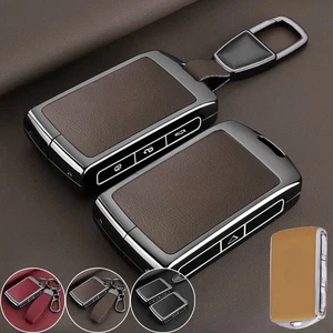 Zinc Alloy Leather Car Smart Key Case Cover For Volvo XC60 XC90 S60 S80 S90 V90 - Picture 1 of 8