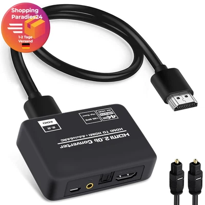 HDMI Audio Extractor mit Optik | 4K@60Hz ARC-Modus | Stereo Ausgang - Bild 1 von 4