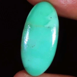 12.15 Cts 100% Natural Bio Chrysoprase Oval Cabochon Gemstone 11x24x4 mm NF750 - Foto 1 di 6