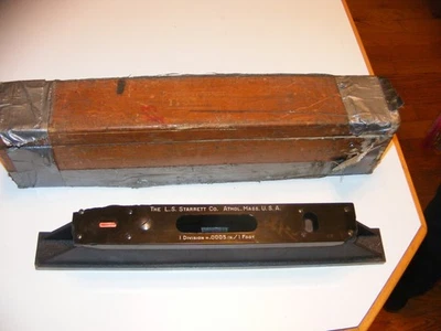 Starrett No. 199 Master Precision 15" nivel .0005 in/ft con estuche de madera Foto 1 de 4