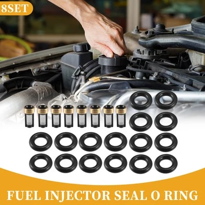 O-Ring für Einspritzdüsendichtung für Corvette 1992–1996, NBR-Gummi, 8 Sätze - Bild 1 von 4